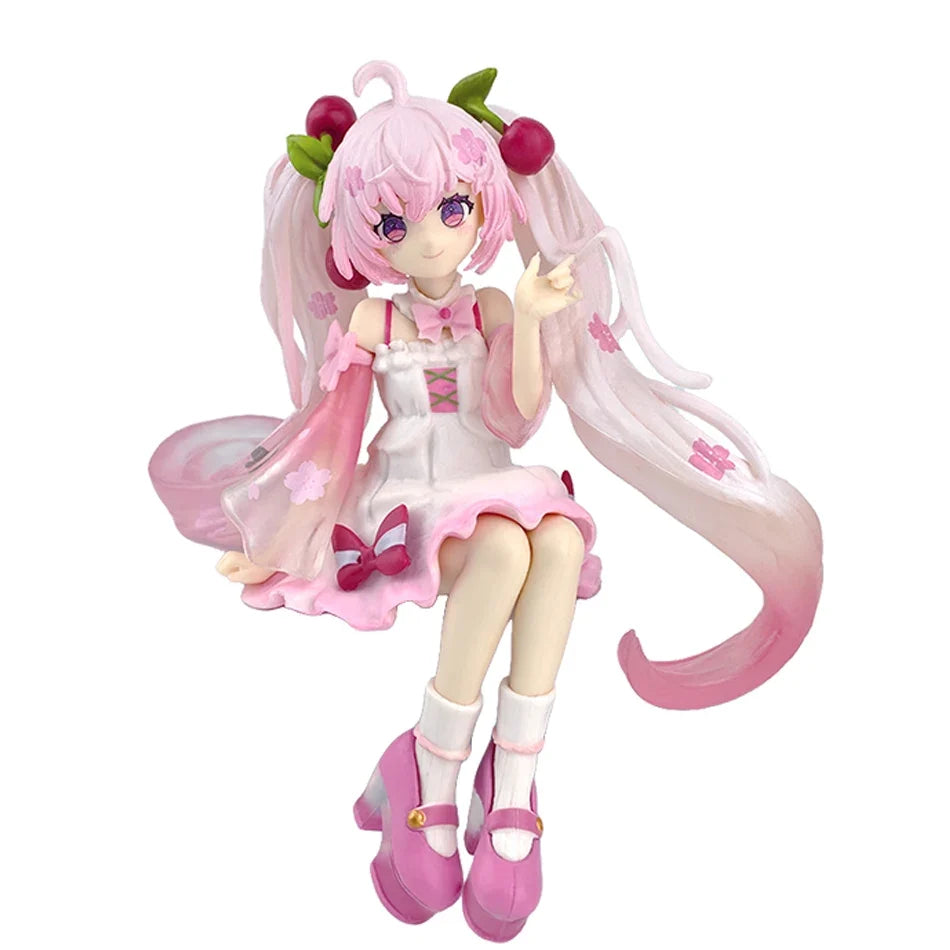 In Stock 2026 Hatsune Miku Sakura Miku Anime Action Figure Model Collection Toy | Cute Handmade PVC Model | Kawaii Gift
