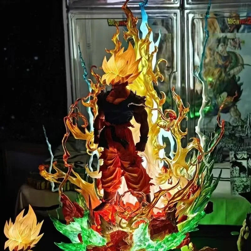 60cm Dragon Ball Figure Super Saiyan Son Goku High-end Anime Model Resin Collection System Desktop Ornaments Holiday Gift Toys