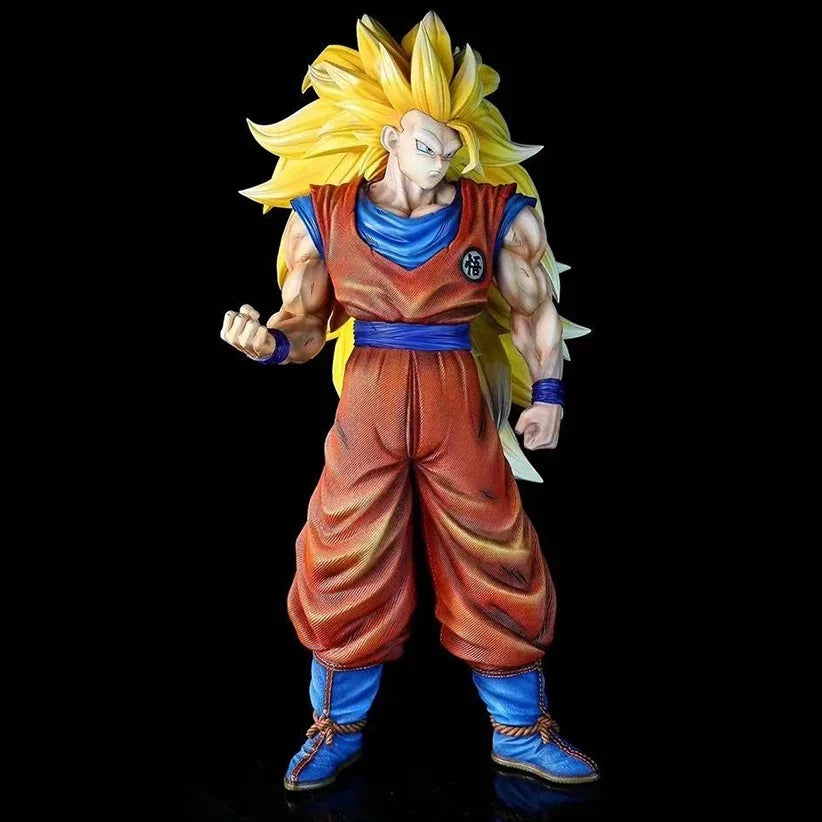 JT Statue 54cm/21.26inch Dragon Ball Z Son Goku Ssj3 Figure Super Saiyan 3 Goku Pvc Action Figures Collection Model Toys Gifts