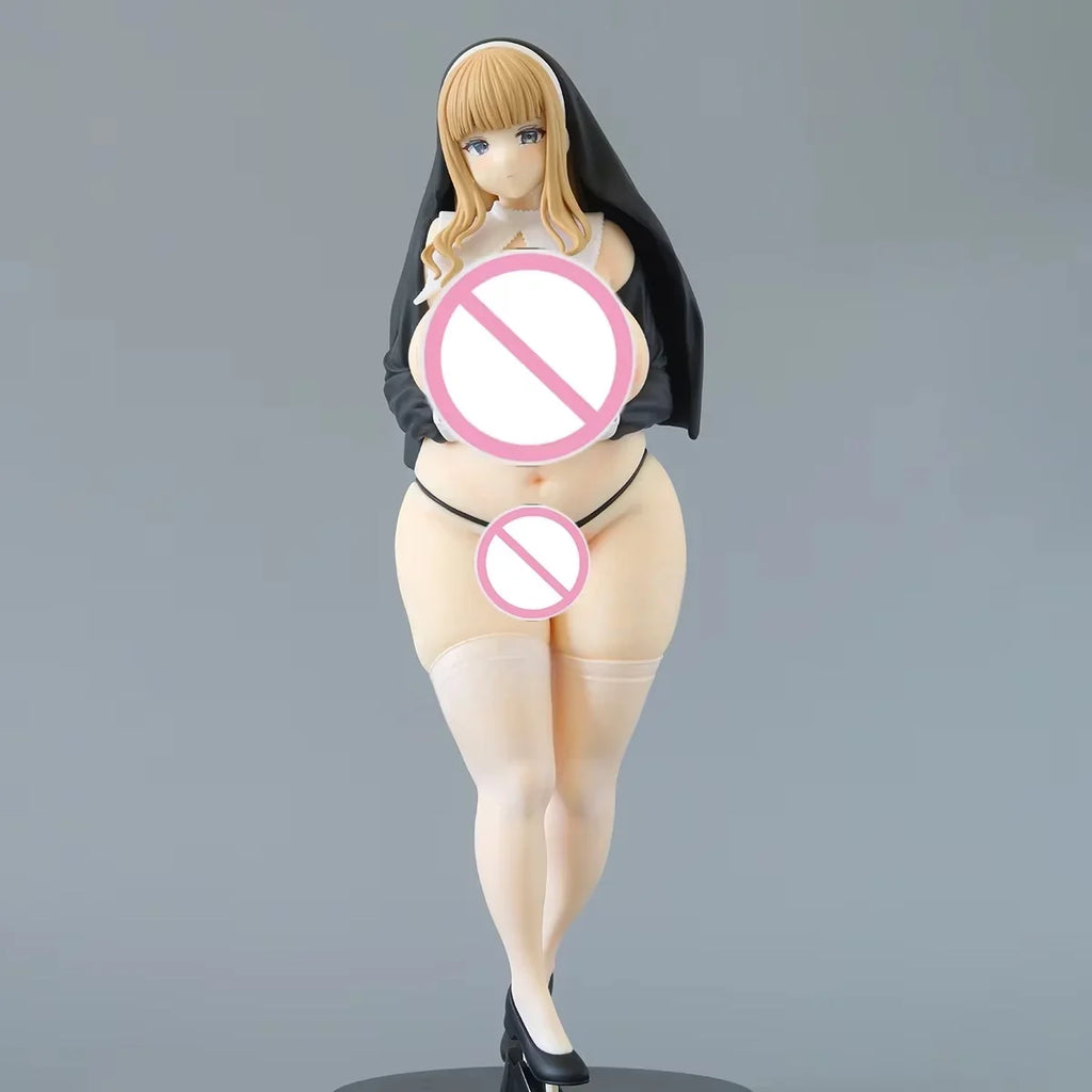 26cm Bnzalacer Hentai Figure Fat Nun Ecchi Sexy Waifu Anime Fat Sister Figures Pretty Girl Collection Toy For 18+ Gift