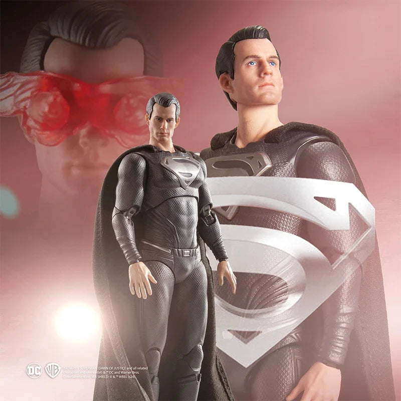 Fondjoy DC Superman Justice League 1/9 Scale Action Figure Black Superman Anime Characters Genuine Model Collectible Boys Gifts