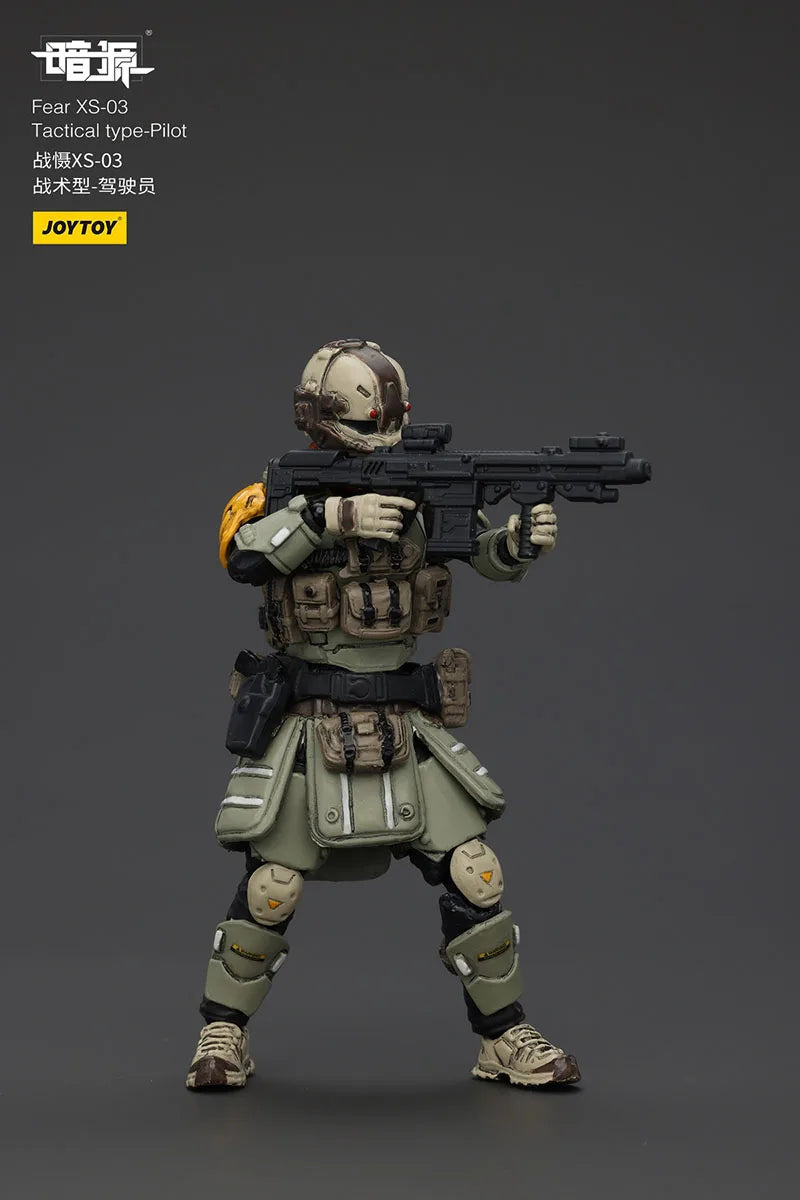 JOYTOY Dark Source 1/25 Fear XS-01 Night Raid XS-02 Assault XS-03 Tactical Pilot Action Figure Mini Soldier Figurine Model Toy