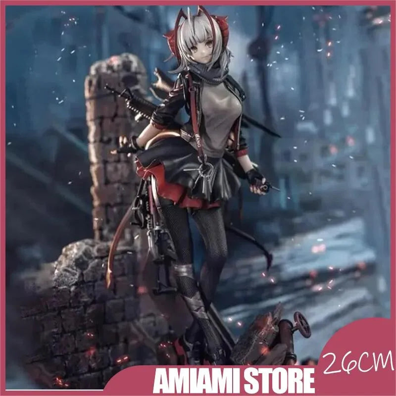26cm Arknights Anime Game Figure W Armed Beautiful Girls Peripherals Kawaii Manga Figures Collection Model Dolls Kids Toys Gift