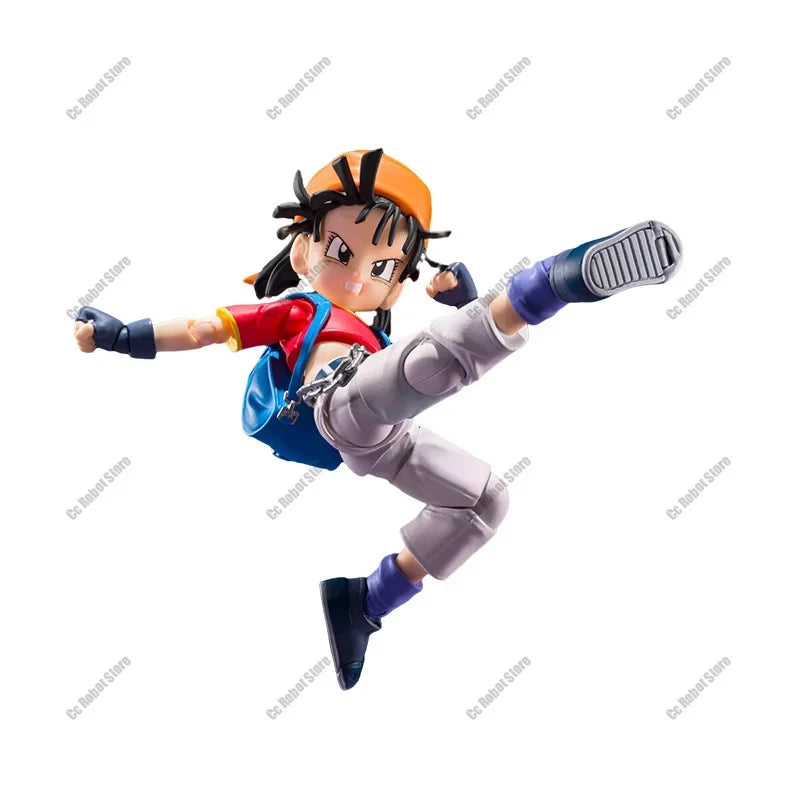 Bandai Genuine SHF Dragon Ball Pan -GT- &GILL Anime Action Figure Joints Movable Collectible Model Toys Ornaments Gift Children