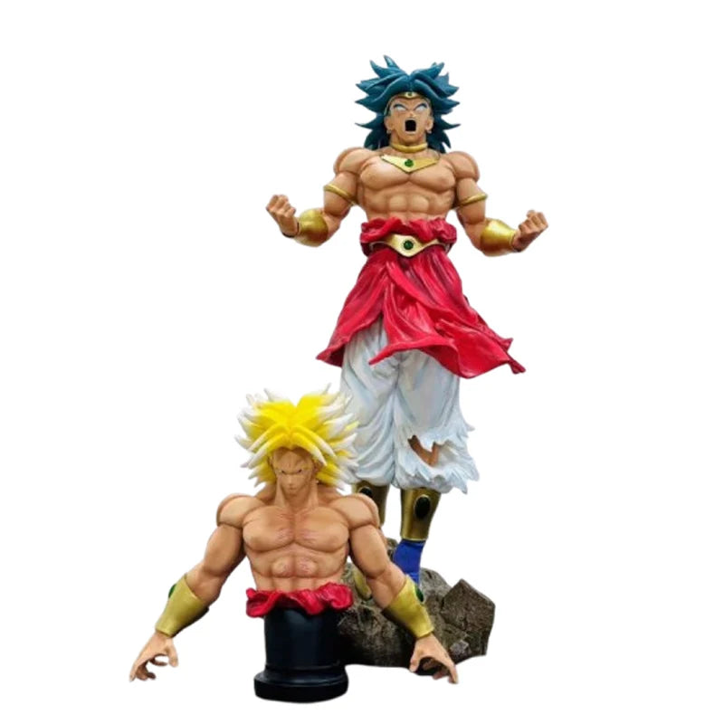 58cm Dragon Ball Anime Figure Broli Double Head Replaceable Action Figurine PVC Peripheral Model Collection Statue Desk Gift Toy