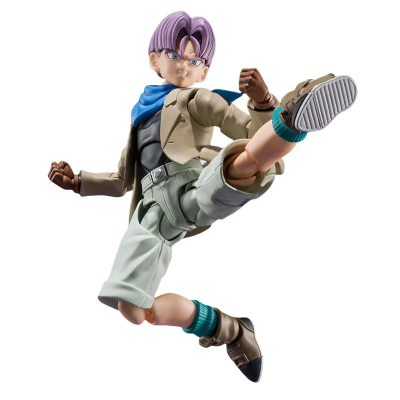 Bandai Genuine SHF TRUNKS Dragon Ball GT Anime Action Figure Collectible Joints Movable Model Toys Ornament Gift Children Boy