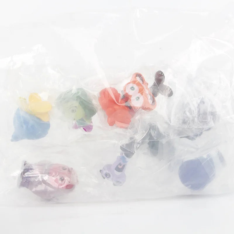9pcs/Set Mini Anime Figure Inside Out Cartoon Movie Toys Joy Anxiety Anger Sadness Disgust Fear Model Dolls Toys For Kids Gift