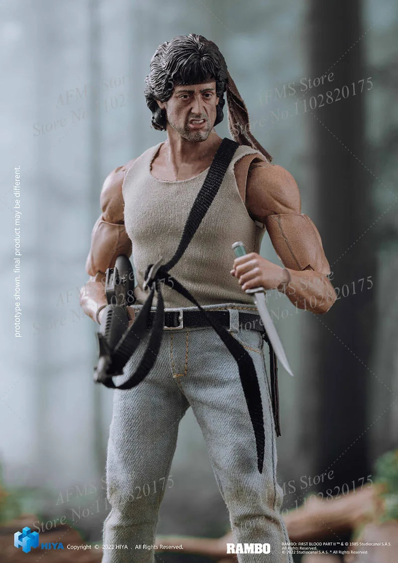 HIYA 1/12 Scale Collectible Figure John J. Rambo First Blood Michael Sylvester Gardenzio Stallone 6" Men Soldier Action Figure