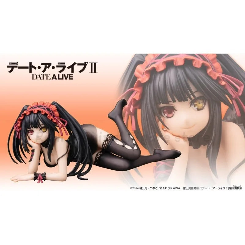 【In Stock】Original Kotobukiya DATE A LIVE Kurumi Tokisaki Sleeping Position 1/7 Scale Pre.Painted Figure Anime Dolls Models Toy