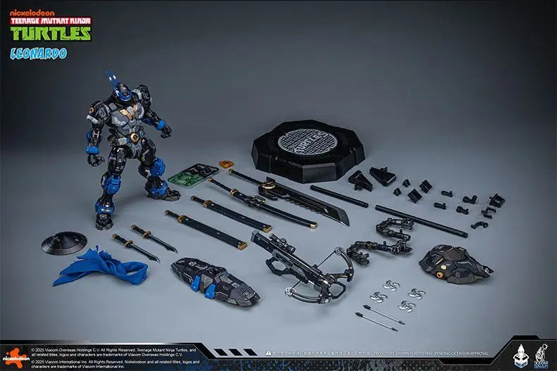 In stock HEATBOYS Alloy Mecha Ninja Turtles Leonardo 40th Anniversary Edition Ambush Night Tournament Moving Model