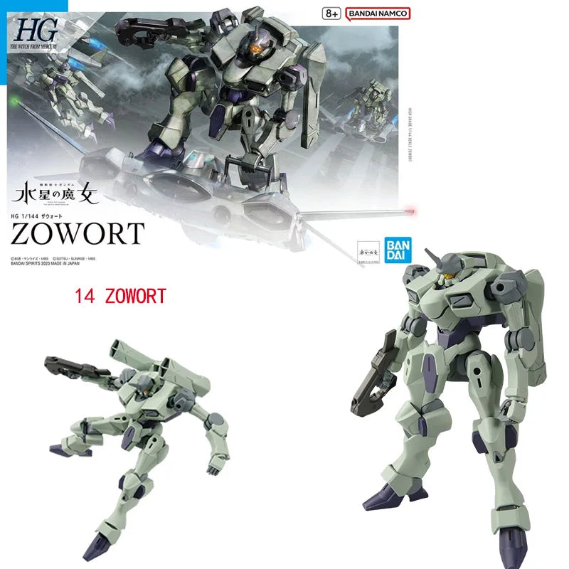 Bandai Genuine HG The Witch From Mercury GUNDAM LFRITH CALIBARN BEGUIR-BEU DARILBALDE ZOWORT HEAVY Anime Assembly Model Toys Kid