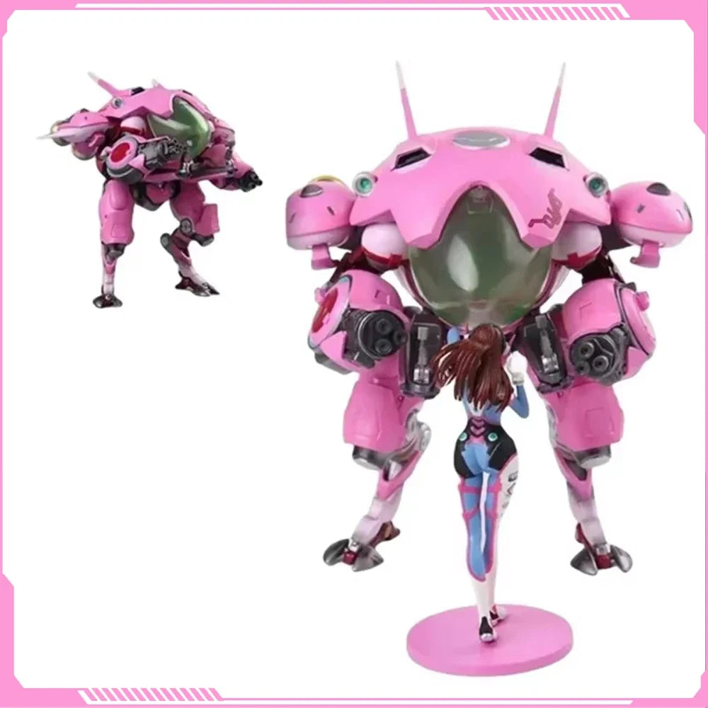 Overwatch Figures Dva Statue Action Figures 26cm Pvc Anime Dva Figurines Collectible Model Toys Ornaments Desktop Gifts Doll Toy