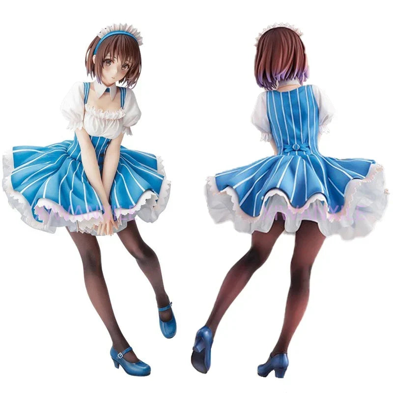 24cm Saekano: How to Raise a Boring Girlfriend Anime Figure Maid Megumi Kato Action Figure Kato Megumi Figurine Adult Doll Toys