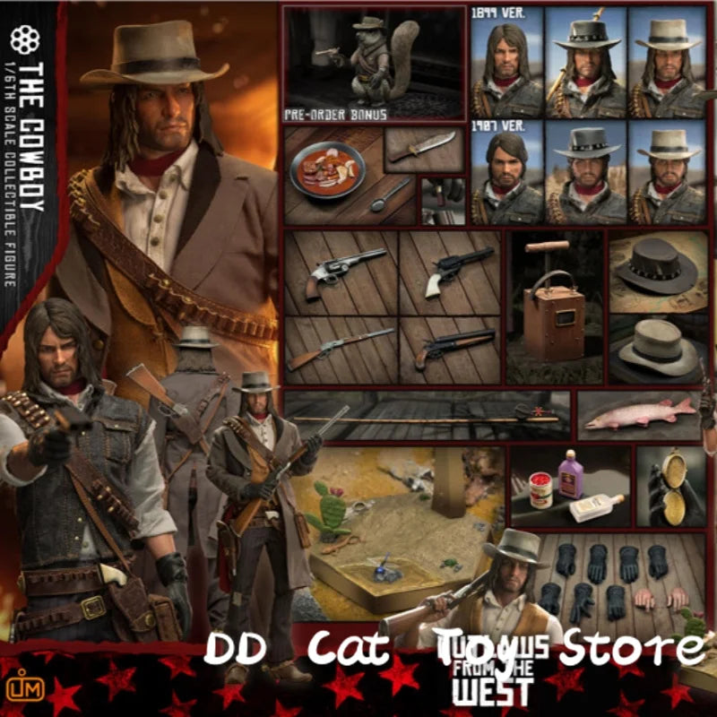 LIMTOYS LIM011 1/6 Men Soldier John Marston Classic Western Cowboy Shooting Arcade Game Doll 12" Action Figure Toys Customized