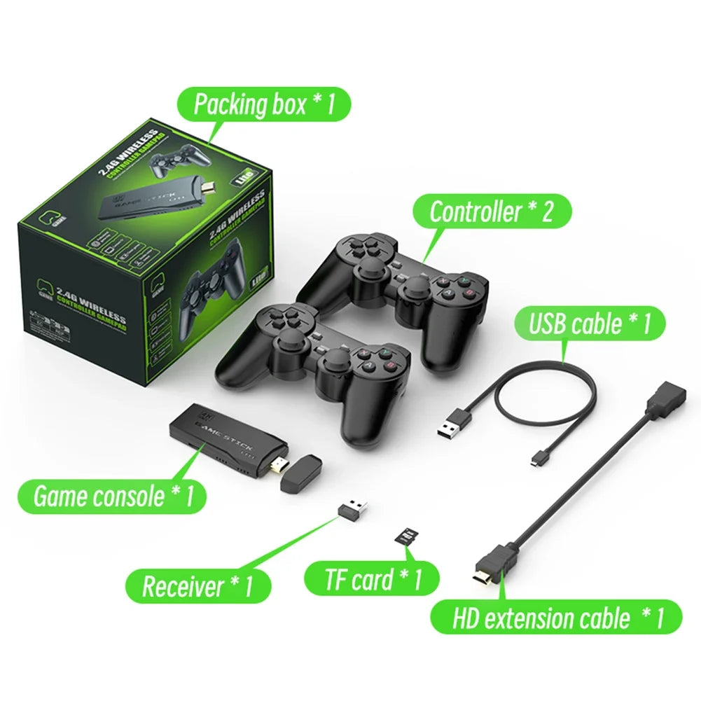 32G Super Console HDMI-Compatible Portable Video Game Stick Plug and Play Equipped with S1/atari/name/sfc/fc/gba/gb/gbc Game