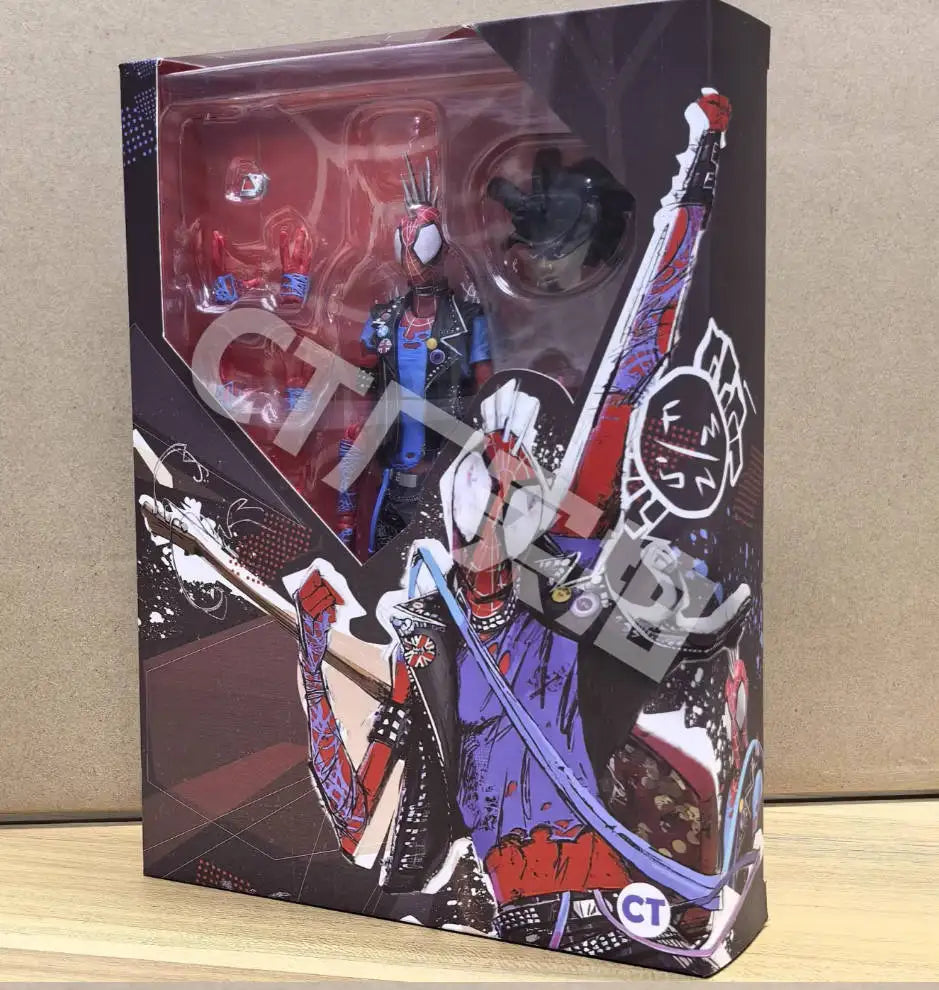 CT Factory SHF Parallel Universe Punk Spiderman Hobie Collectible Action Figure Toy Holiday Gift Moving Parts Miniature Model