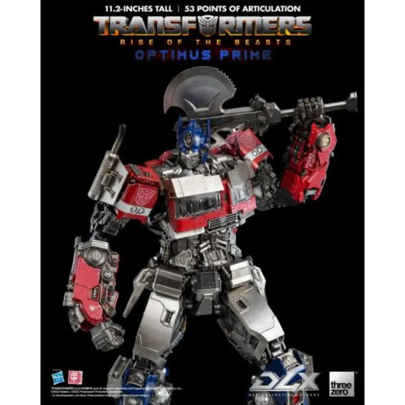 【Hot Sales】Original Threezero DLX TRANSFORMERS: RISE OF THE BEASTS 3Z0432 OPTIMUS PRIME Anime Figure Action Toy Collection Gift