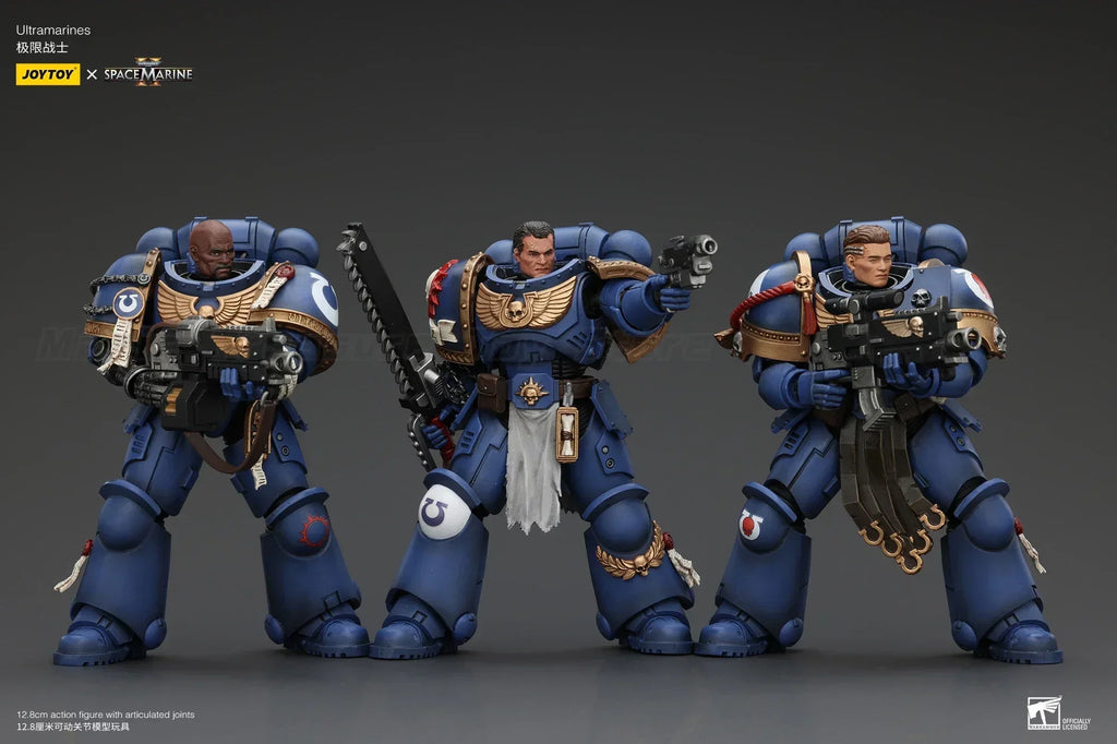 【In Stock】JOYTOY Warhammer 40K Ultramarines Lieutenant Titus Gadriel Chairon Anime Model Toys Collection 1/18 Action Figures