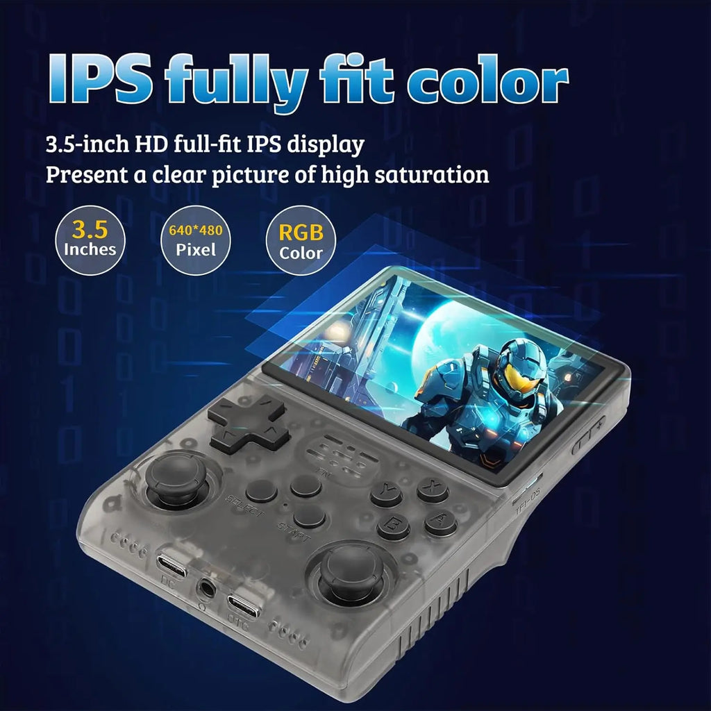  R40S Pro 30000 Games Retro Handheld Game Console 3.5 Inch IPS Screen Portable Pocket Video Player 256GB Games Kid Gift