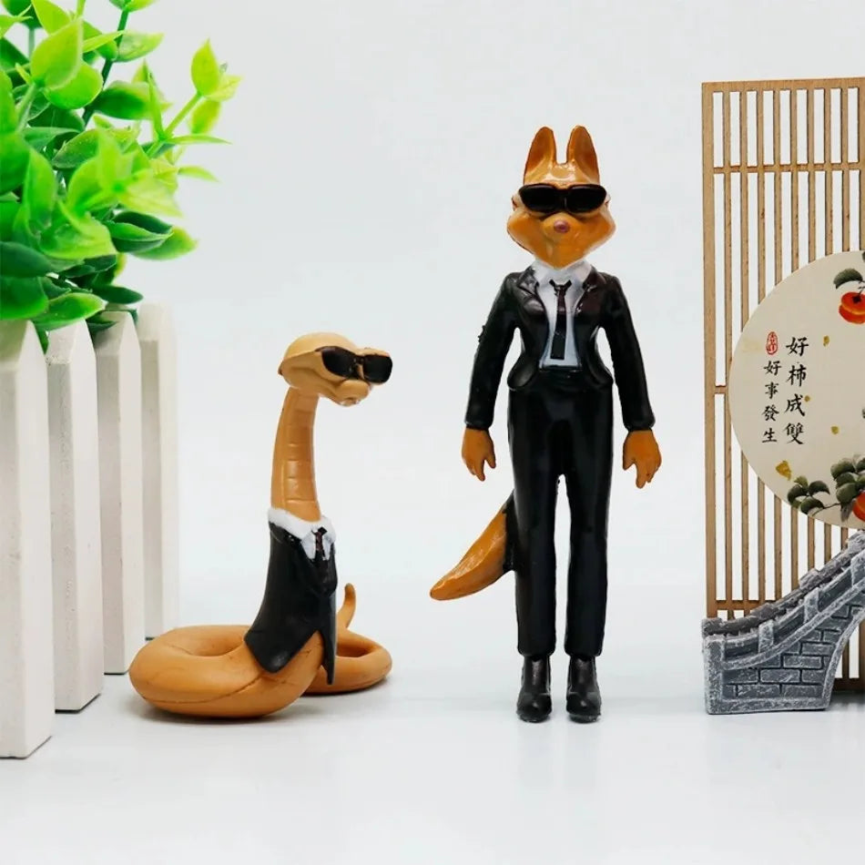 6pcs Movie The Bad Guys action figure Toys Kawaii Wolf Piranha Snake Shark Tarantula Anime Doll PVC Animal Toy birthday  Gift