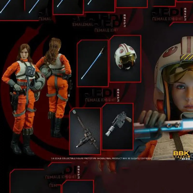 Auf Lager BBK 1/6 Star Wars Jedi weibliche Wache Jedi weiblicher Ritter BBK019 Bewegliche Figur Modell