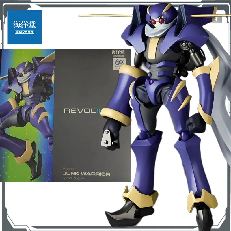 KAIYODO Original REVOLTECH JUNK WARRIOR&Yusei Fudo 200mm&165mm Anime Action Figure Assembly Model Toys  Model Gifts for Boys