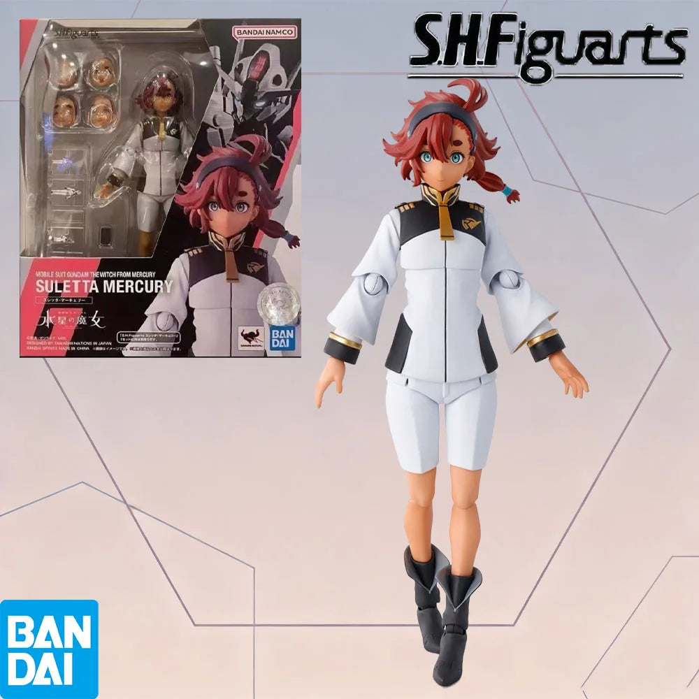 100% Authentic In Stock Bandai S.H.Figuarts Mobile Suit Gundam: The Witch from Mercury Miorine Rembran & Suletta Mercury Model