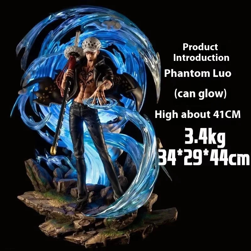 One Piece Gk Large Trafalgar Phantom Luo Action Figure Luminous Handheld Model Ornament High Quality Collectible For Boys