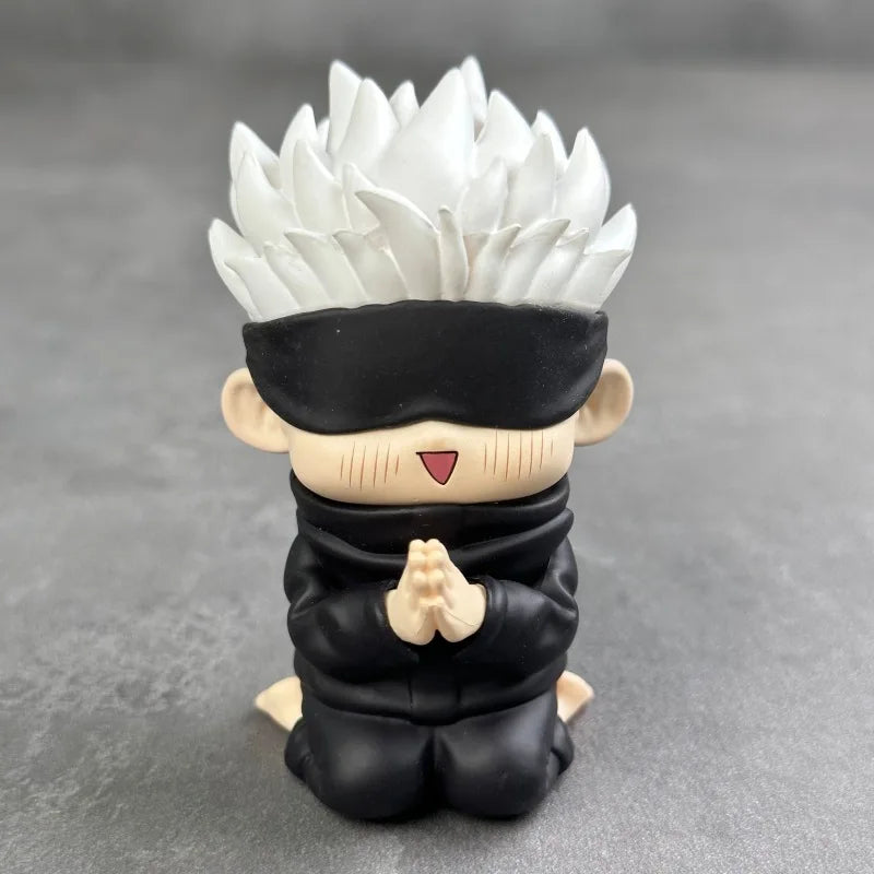 Bandai Q Version Spell Sitting Posture Please Understand The Tiger Cane Wild Rose Fu Heihui Car Mounted Figurine Anime Model