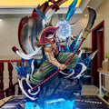 38cm One Piece Whitebeard Attacking Pose Anime Figure Model Statue Desktop Decoration
