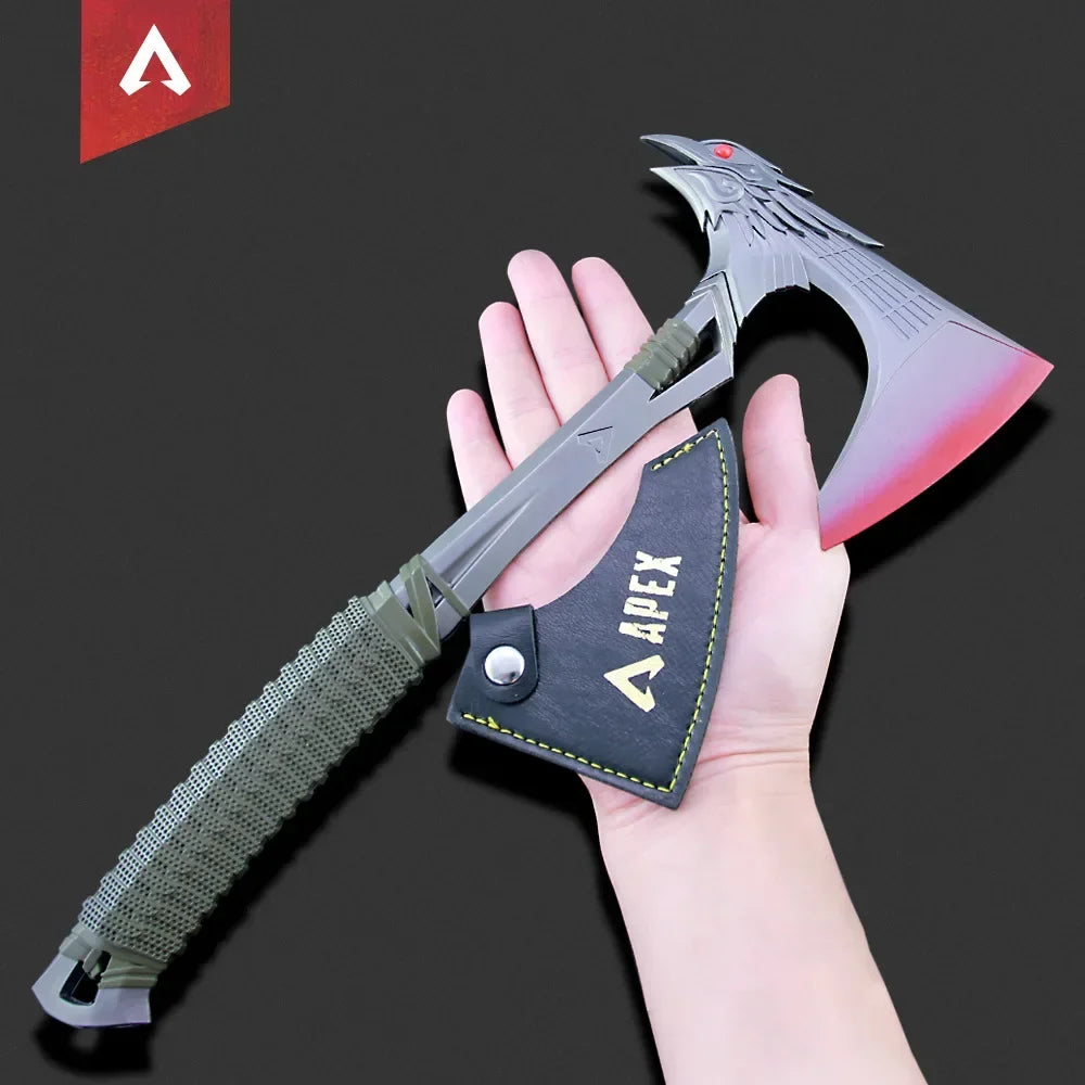 30cm Apex Game Peripheral Weapon Model Heirloom Raven's Bite Axe Toy Sword Cosplay Metal Safe Blunt Unedged Boys Gifts Collects