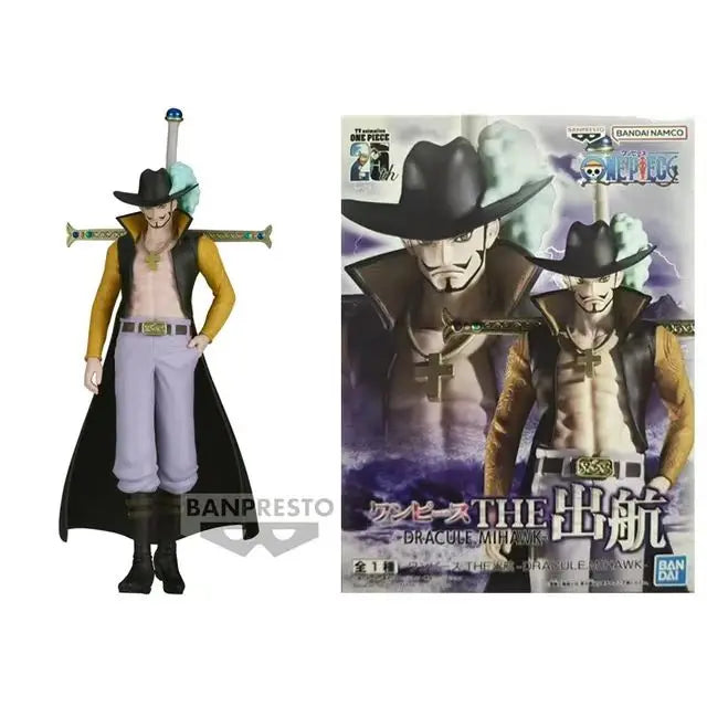 In Stock Original Bandai Banpresto Anime One Piece The Shukko Dracule Mihawk Genuine Pvc Action Figure Model Collectible Toys