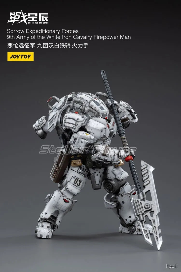 【SF】JOYTOY 1/18 Action Figure BATTLE FOR THE STARS Sorrow Expeditionary Forces-9th Army of The White Iron Cavalry Firepower Man