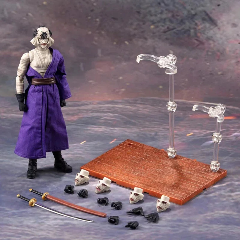 Great Toys/GT Rurouni Kenshin Himura Sagara Sanosuke Shishio Makoto SHF 1/12 16cm/6 inch PVC Action Figure Model In Stock