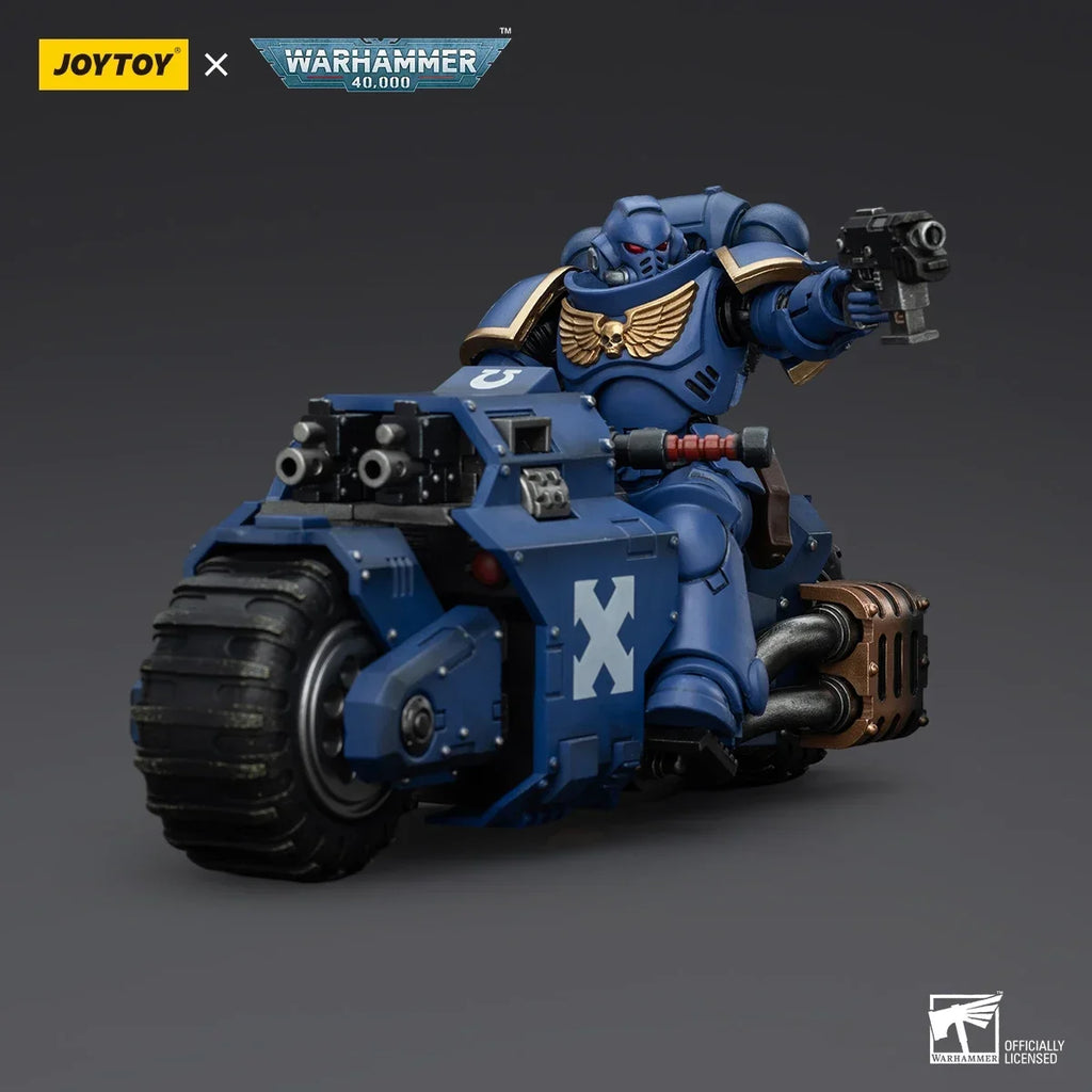 In Stock JOYTOY Warhammer 40K Motorcycle Space Marines Ultramarines Outriders Brother Catonus Action Figure Model Toy Dolls