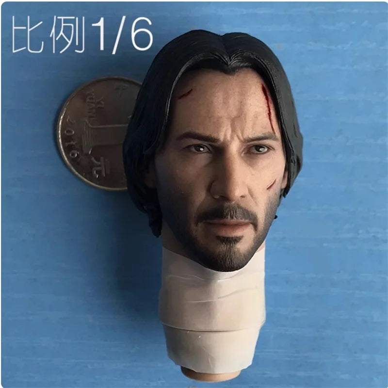 YYDS HT Hottoys 1/6 Männlicher Soldat Amerikanischer Tough Guy Keanu Reeves Kopfmodell Für 12'' Actionfigur Körper Auf Lager