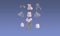 【No Figure】Handmade 1/12 Scale Mecha Girl Ancient Chinese Style Skirt Conversion Parts For 6inch Kotobukiya Action Figure