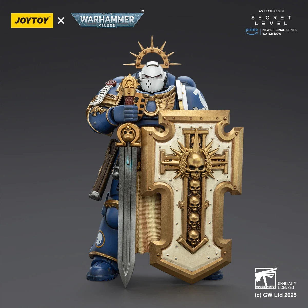 JOYTOY Warhammer 40K 1/18 Scale Ultramarines Titus Metaurus Levantus Torvald Figurine Model Movable Joint Collection Toys