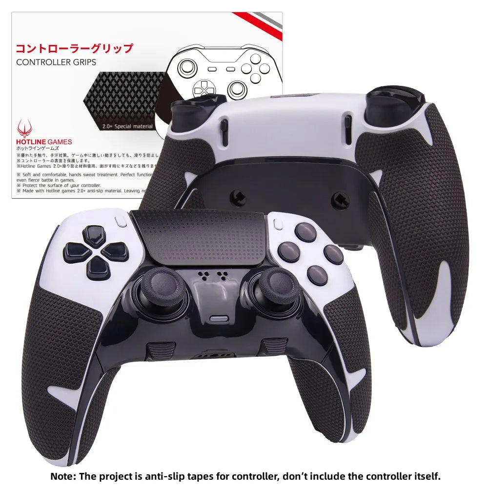 HOTLINE GAMES 2.0 Plus Controller Grip Tape Compatible With Playstation5 DualSense Edge Handle,Non-Slip,Sweat-Absorbent Stickers