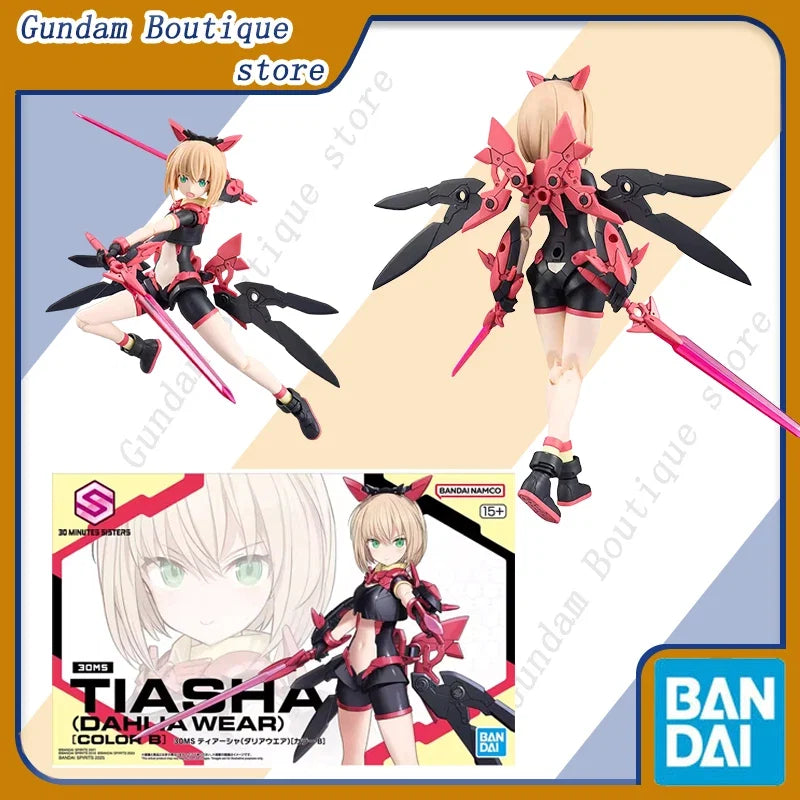 Bandai Genuine 30MS TIASHA (DAHLIA WEAR)[COLOR B] Anime Action Figure Collectible Assembly Model Toys Ornaments Gift Children