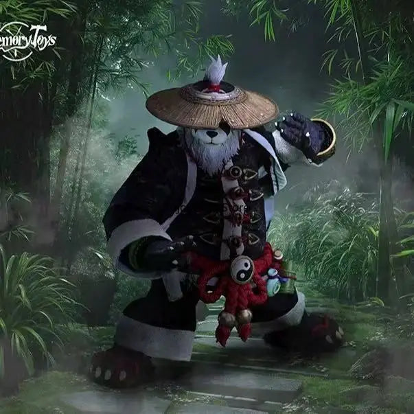 Auf Lager Echter Panda-Mann Reisender Wu Qinglie mit spezieller leuchtender beweglicher Figurenmodell