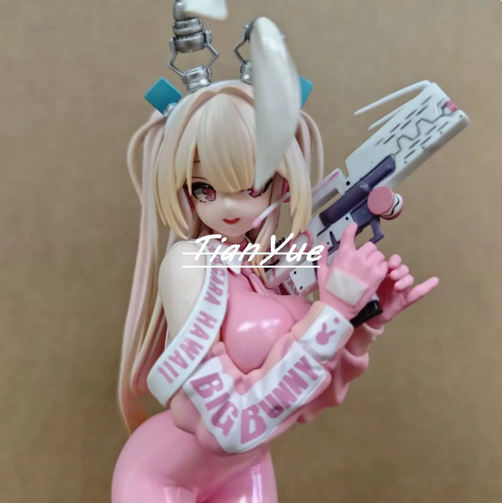 Anime Superbunny Cute girl Pink suit Action Figure Model Toy 28cm