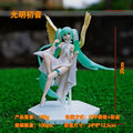 17cm Hatsune Miku Anime Figure Light And Dark Beautiful Angel Girl Action Figure PVC Collectible Model Doll Ornaments Toys Gifts