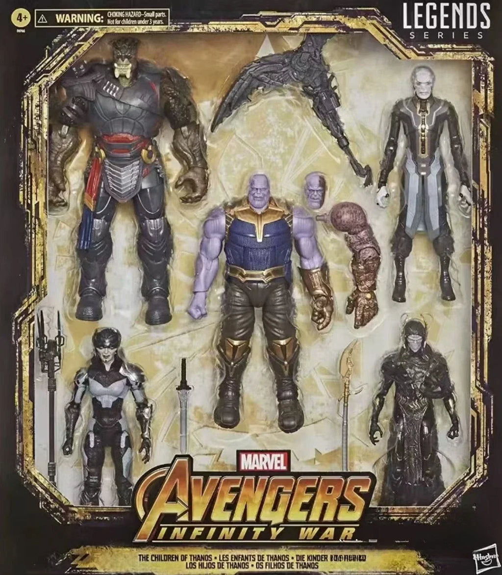 Hasbro Marvel Legends Series Spielzeug 6-Zoll Sammler-Actionfigur 5er-Pack Die Kinder des Thanos, 5 Figuren Actionfiguren