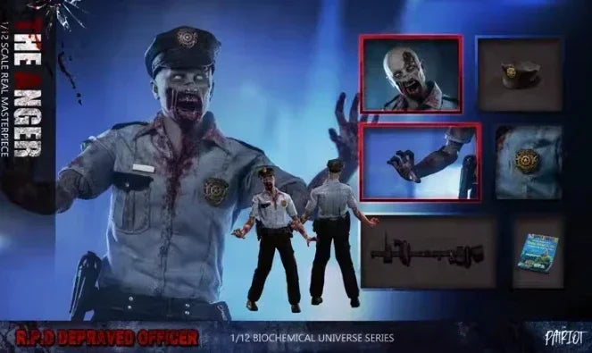 In Stock Patriot Studio Resident Evil 1/12 Leon Kraus Chris Police Officers Zombie Chainsaw 6-inch Action Figures Collection
