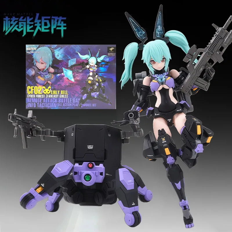 NUKE MATRIX Original MODELLBAUSATZ Lilin Bell Mirror Sneak & Lilin Bell Anime Actionfigur Bausatz Spielzeug Modellgeschenke für Jungen