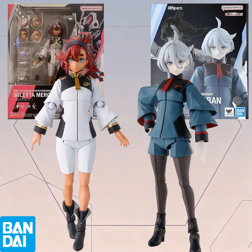 100% Authentic In Stock Bandai S.H.Figuarts Mobile Suit Gundam: The Witch from Mercury Miorine Rembran & Suletta Mercury Model