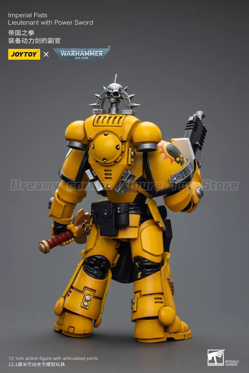 【In Stock】Original JOYTOY Warhammer 40K Imperial Fists Lieutenant with Power Sword 1/18 Action Figure Toy Model Gift