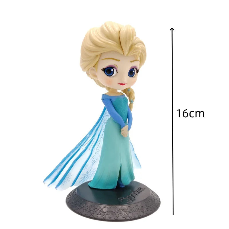 HOT 20+ Style Princess Q Posket Princess Snow Elsa & Anna clown PVC Anime Dolls Figures Collectible Model Kid Toys Gift