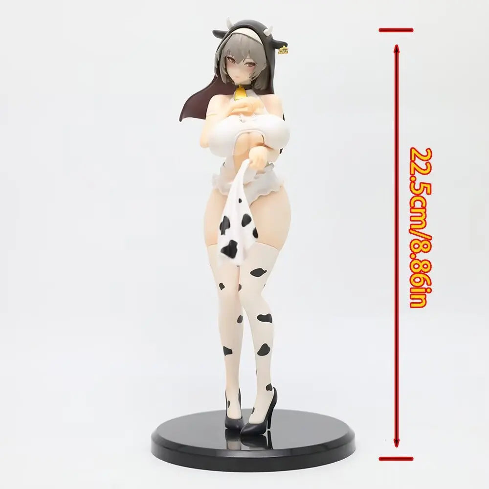 Nyuugyuu Sister Ouko Nun illustration by Biya Anime Girl Figure Cow Pattern Action Figure Sexy Model Doll Toy